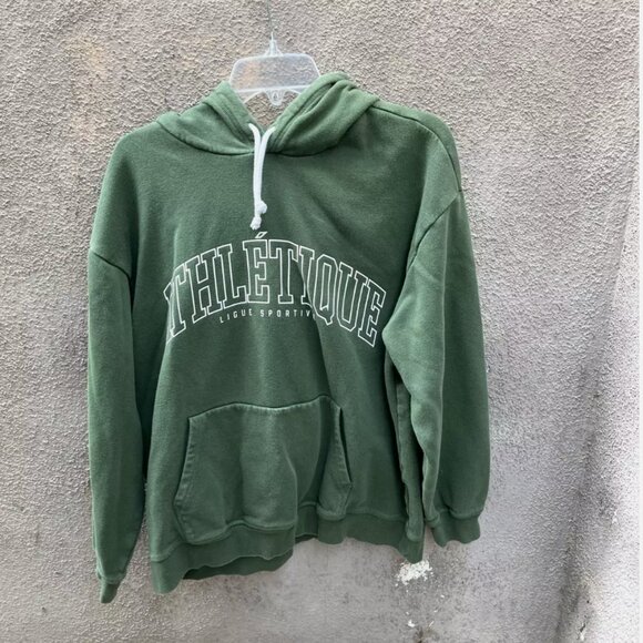 Green H&M "Athletique" Large Hoodie - Picture 1 of 2